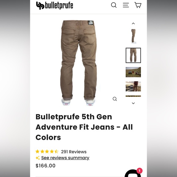 Highly durable Kevlar jeans. Perfect for climbing or on the bike. - Picture 2 of 3